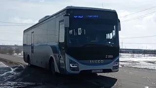 Поездка на автобусе IVECO Crossway 13 m PRO|315 маршрут|296 CJ 01|город Астана