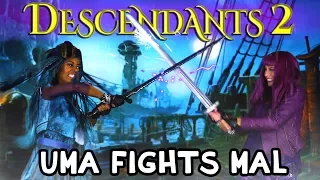 Mal vs Uma Fight Scene to Save Ben from Descendants 2  Totally TV
