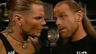 HBK and Jeff Hardy backstage