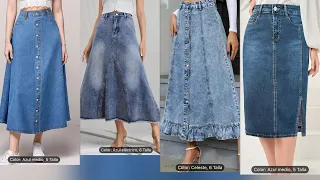 Ideas de Hermosas Faldas Casuales, Faldas de Mezclilla muy Lindas!!