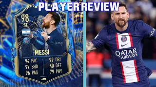 The GOAT? 🐐 98 TOTS MESSI PLAYER REVIEW! FIFA 23 ULTIMATE TEAM