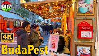 PLAY▶ Budapest Christmas Market at Basilica in 2022 & Walking Tour 4K