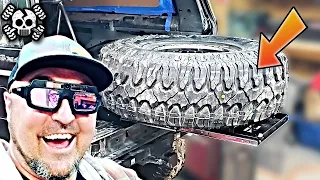 Bet You've Never Seen A Spare Tire Mount Like This Before!?! How To Make A Spare Tire Carrier.