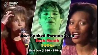 Best Ranked German Song Each Month 1980s: Part 1 (1980 - 1984) // RE-UPLOAD