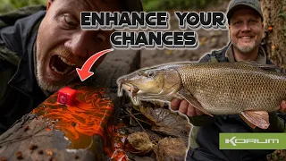 FLOODWATER FISHING WITH MEAT - ENHANCE YOUR CHANCES -  #korum #meatfishing #barbelfishing