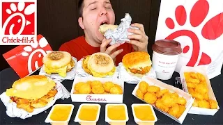 My First Time Trying Chick-Fil-A Breakfast (Entire Menu) • MUKBANG