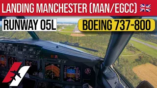 Approach & Landing at Manchester Airport (MAN/EGCC) Boeing 737-800 Cockpit View [4K]