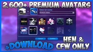 [4.XX/CFW/HEN] 2,600+ Premium Avatar Pack +Download (Rare Avatars) *2019*