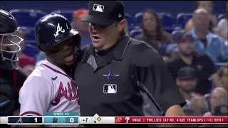 Marlins' Pitcher Hits Ronald Acuña Jr. AGAIN, For The 7th Time In Acuña's Career