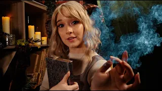 ASMR Magical Librarian Finds You a Spell for Sleep 😴 | Keyboard & Parchment, Magical Ambience