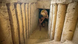 Amazing Man Built The Most Secret Underground House in the Jungle Alone