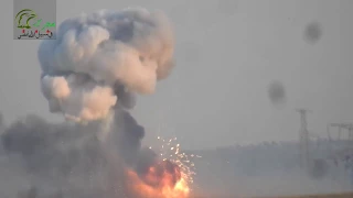 FSA blowing up Assad BMP with TOW in Northern Hama