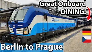 Traveling with ČD onboard their EXCELLENT EuroCity trains from Berlin to Prague in First class!