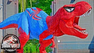 Spider-Man vs Batman, Iron Man, Captain America  Dinosaurs Fight