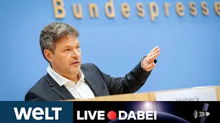 HABECK stellt den Jahreswirtschaftsbericht 2022 vor | WELT LIVE DABEI