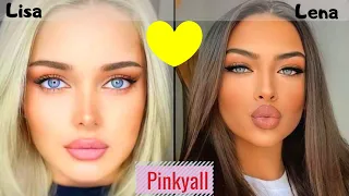 LISA OR LENA 💗 Pinkyall #62 [Makeup & Hair & Nails & Heels & Clothes & ملابس LISA OR LENA] #lisalena