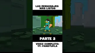 Los PERSONAJES ANIMADOS MAS INTELIGENTES #shorts #curiosidades #disney #phineasyferb