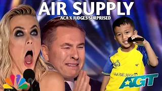 All the judges cry hystericslly | When they heard the song Air Supply with extraordinary voice