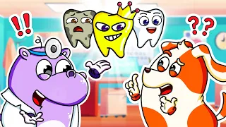 HOODOO FRIENDS: Dental Check Up! 🐶🦷 -  GOLD TEETH or WHITE TEETH ?! | Cartoon Animation