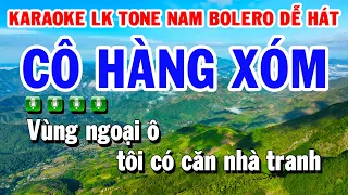 Liên Khúc Karaoke Nhạc Sống Trữ Tình Tone Nam | CÔ HÀNG XÓM