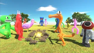 Banban party Wild Boar in Chaos as Rainbow Friends Attack - Animal Revolt Battle Simulator