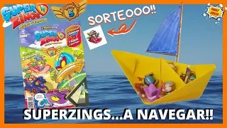 Superzings Series 5 en barco con la nueva revista de los SuperZings SORTEO SuperZings Aventuras