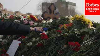 Crowds In Russia Pay Tribute To Russian Opposition Leader Alexei Navalny At A Moscow Cemetery