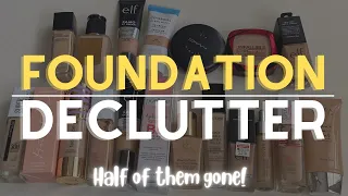 FOUNDATION DECLUTTER! | Getting rid of more than half of my foundations!