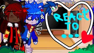 Sonic and friends react to... /gacha club reaction/Sonadow/my Au/Read description/