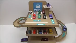 DIY Parking for cars out of cardboard How to make Parking for cars