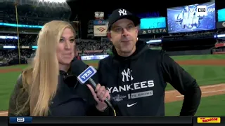 Aaron Boone after Yankees win ALDS