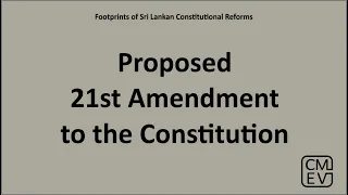 Proposed 21st Amendment to the Constitution