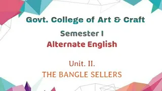 THE BANGLE SELLERS | Alt. English | GCAC