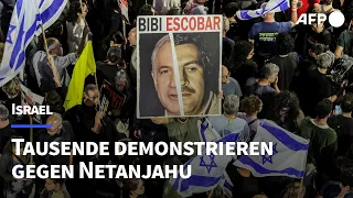 Tel Aviv: Tausende demonstrieren gegen Benjamin Netanjahu | AFP