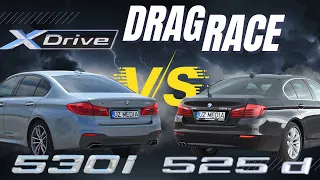 Drag Race: BMW 5.30i G30 xDrive vs. 5.25d F10 xDrive