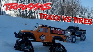 TRAXXAS TRX4 BATTLE: TRAXX VS TIRES: SNOW EDITION