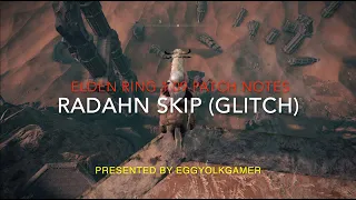 Elden Ring 1.09 Glitch | Radahn Skip Glitch