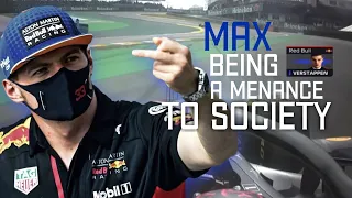 max verstappen being a menace to society for 2 minutes and 10 seconds straight