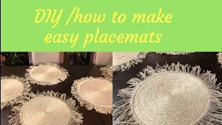 DIY /how to make easy placemats