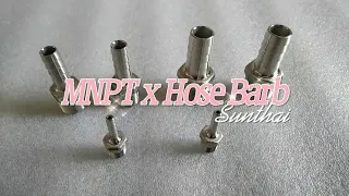 Sunthai Hose Barb x MNPT connectors in different sizes