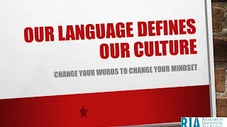 Our Language Defines Our Culture webinar