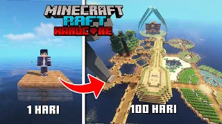 100 Hari di Minecraft Hardcore Raft