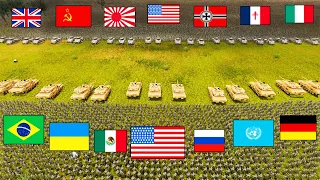 Every MODERN Army VS Every WW2 Army! - UEBS 2: Ultimate Epic Battle Simulator 2