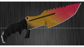 "how to" CS-GO HUNTSMAN KNIFE style papercraft