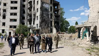 Олена Зеленська й правозахисниця Надія Мурад відвідали Бородянку