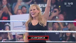 WWE RAW 5/13/2024 - Lillian Garcia Returns To WWE As A Special Guest Ring Annoucer