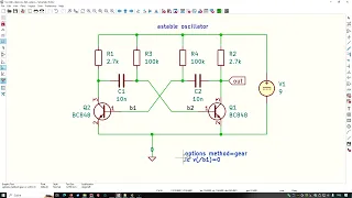ngspice in KiCad 8: oscillators, taming an astable