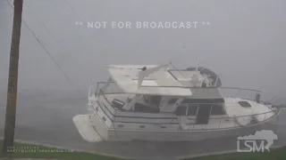 09-28-2022 Punta Gorda, Florida - Hurricane Ian-Boat Capsizing/Eyewall at Night/Structure Damage