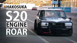 【爆音】S20 Engine Roar | Legendary inline 6 cylinder | Hakosuka Suzuka【排気音】