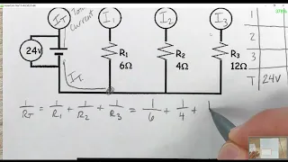 How to solve for total current for a parallel circuit